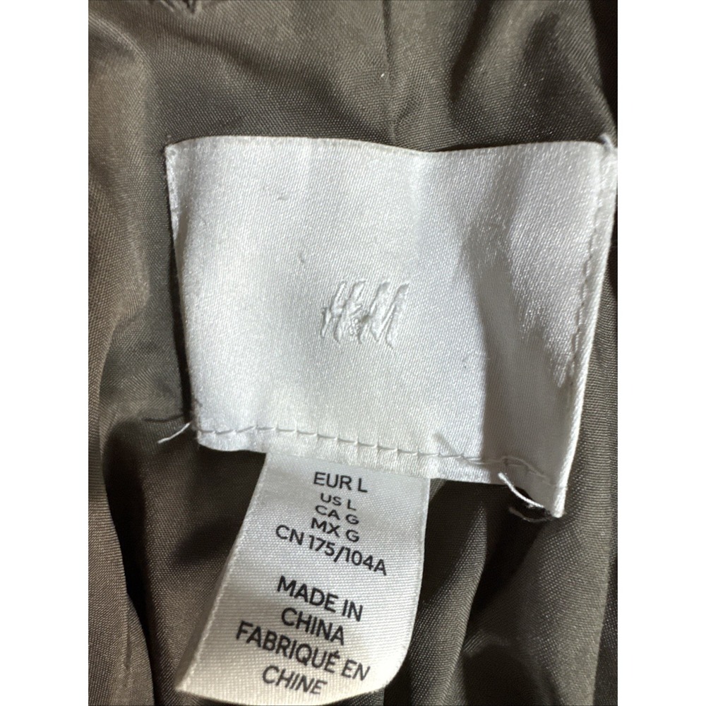 H‎ & M Brown Fur Coat Faux Soft Pockets Size Women's L Large Teddy - Picture 2 of 5